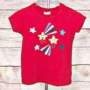 Hanna Andersson Red Stars & Stripes T-Shirt Size 8 (130)